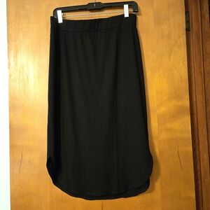 Eileen Fisher Jersey Knit Black Skirt Size S
